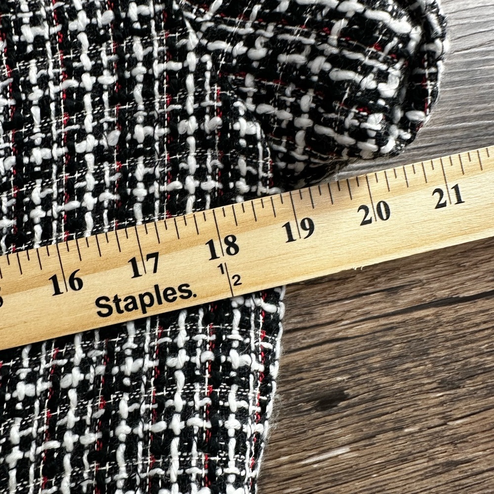 White House Black Market Black and White Tweed Blazer Jacket - Picture 3 of 9